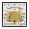 Stupell Industries Sunflower Wishes Honeybee Kisses Framed Floater Canvas Wall Art Design by Elizabeth Tyndall